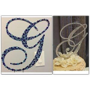 “Removing Soon” Swarovski Monogram “G” in Blues by Toppers w/Glitz